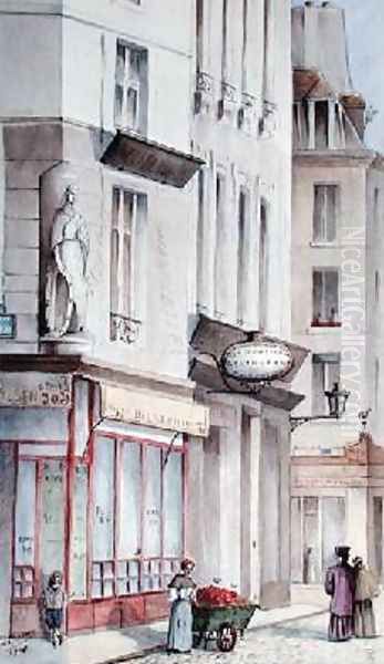 View of the Rue de Clery 1910 Oil Painting by Paul Monnin