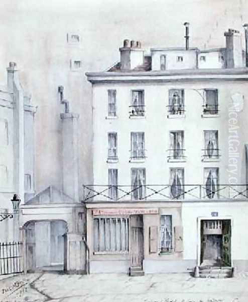 View of the House of Jacques Rene Hebert 1757-94 1910 Oil Painting by Paul Monnin