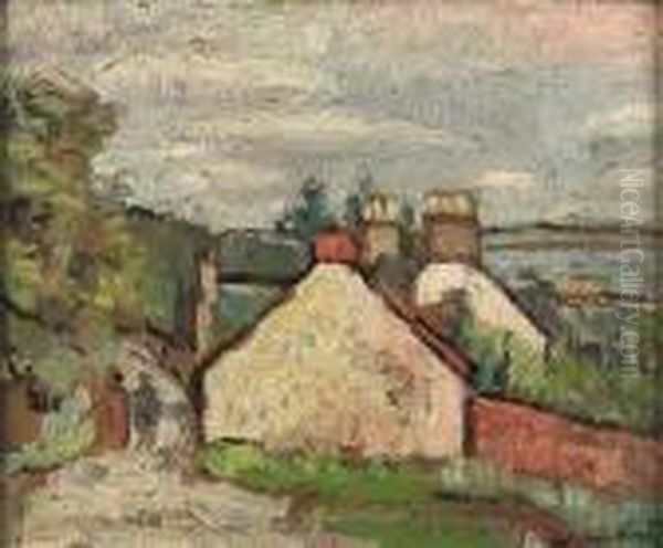 A Fifeshire Village by George Leslie Hunter