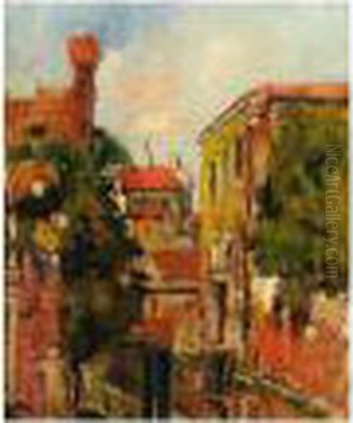 The Old Arsenal In Venice Oil Painting by George Leslie Hunter