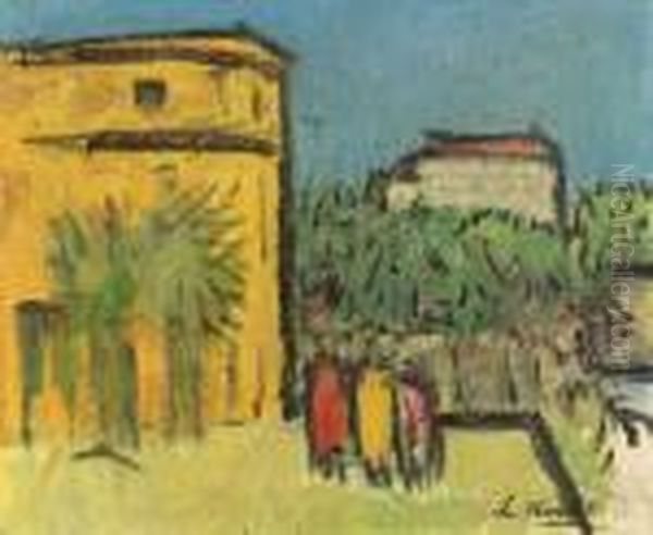 Htel Provenale, Antibes, France Oil Painting by George Leslie Hunter