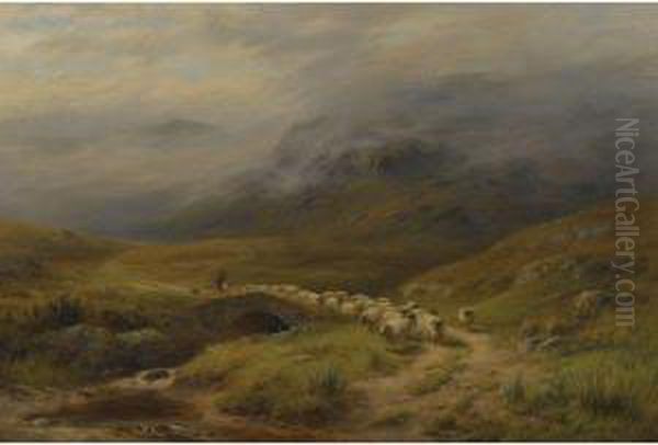 Morning - Near Crianlarich, Perthshire Oil Painting by Louis Bosworth Hurt