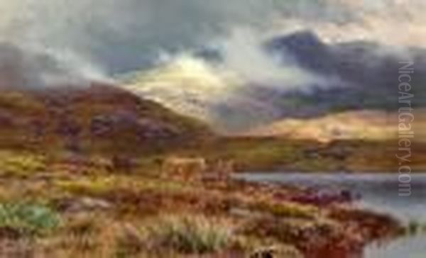 Hills At Lochgoilhead Oil Painting by Louis Bosworth Hurt