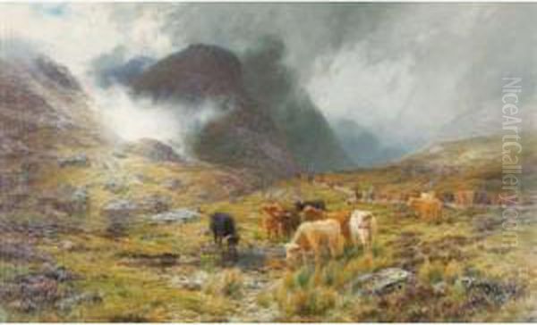 In The Highlands Oil Painting by Louis Bosworth Hurt