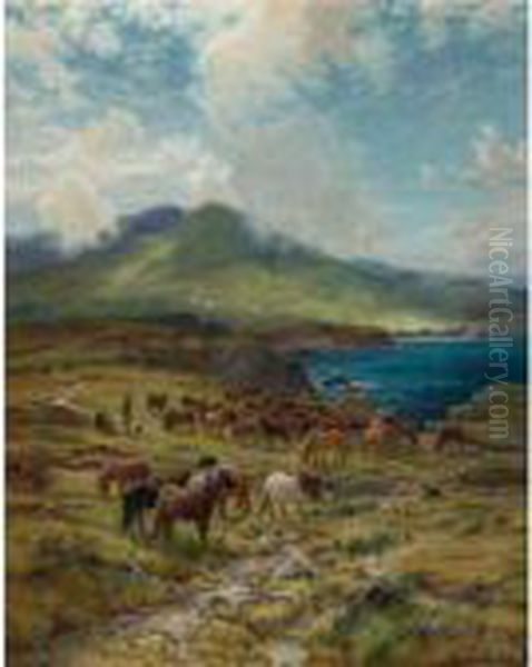 Highland Sunshine Oil Painting by Louis Bosworth Hurt