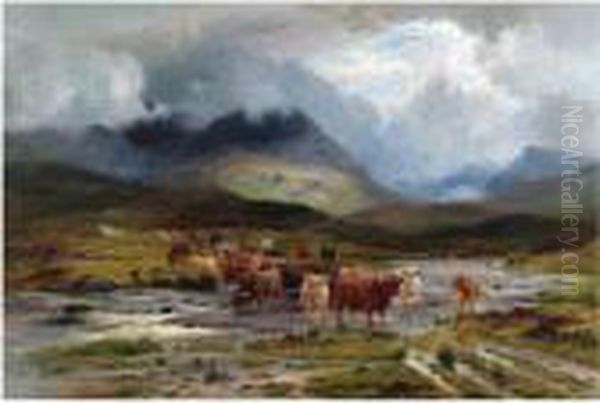 After The Storm, Glen Dochart, Perthshire Oil Painting by Louis Bosworth Hurt