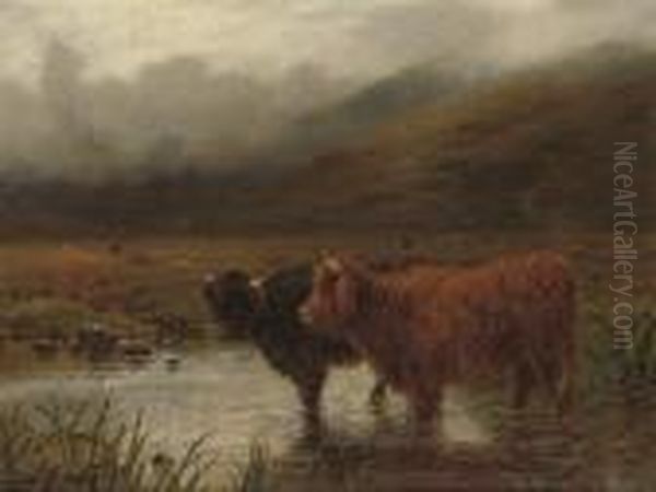 Morning Thirst Oil Painting by Louis Bosworth Hurt