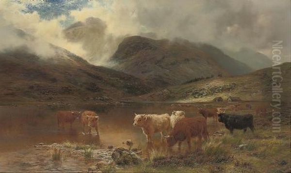 Glen Cannich Oil Painting by Louis Bosworth Hurt