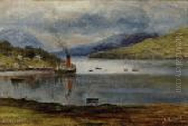 Two Scottish Landsapes Oil Painting by Louis Bosworth Hurt