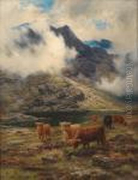 Rough Pastures, A Skye Col Oil Painting by Louis Bosworth Hurt