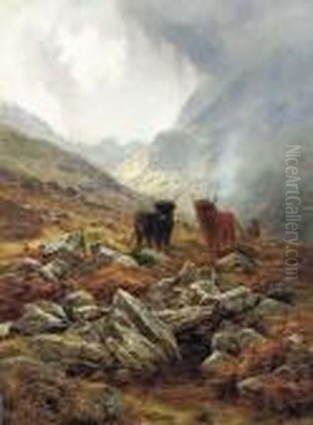 Scottish Mists Oil Painting by Louis Bosworth Hurt