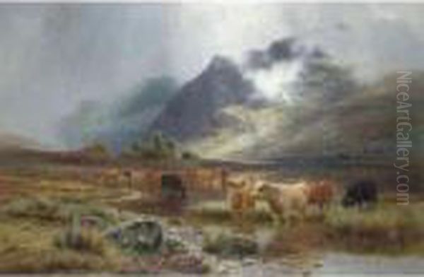 Loch Lubnaig And Ben Vane Oil Painting by Louis Bosworth Hurt