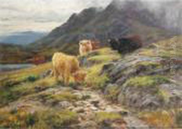 By Scuir-na-gillean, Skye Oil Painting by Louis Bosworth Hurt