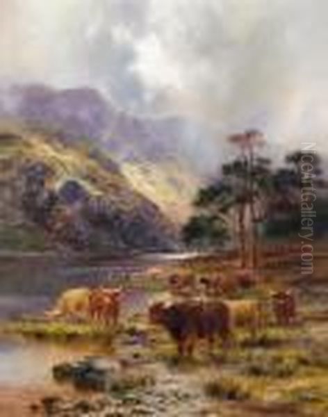 Loch Awe Oil Painting by Louis Bosworth Hurt