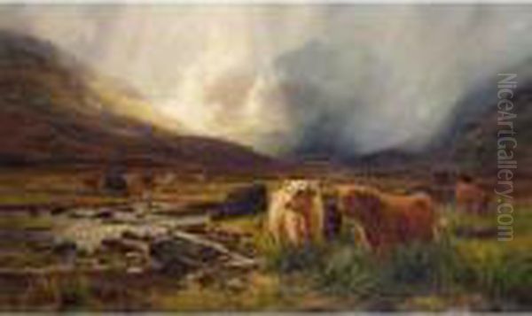 A Gleam In The Highlands Oil Painting by Louis Bosworth Hurt