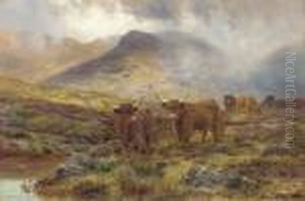 A Skye Moorland Oil Painting by Louis Bosworth Hurt