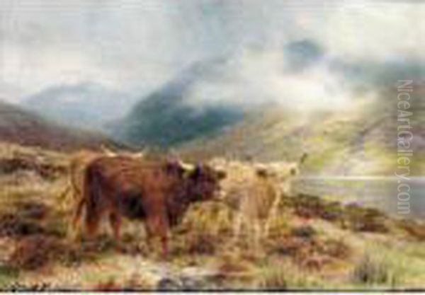 The Lochan Oil Painting by Louis Bosworth Hurt