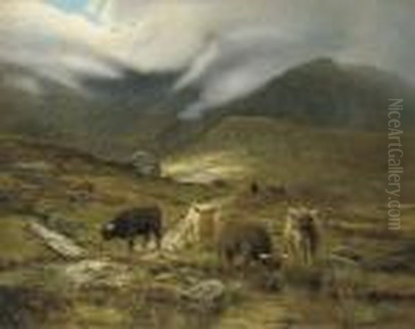 The Hills Of Skye Oil Painting by Louis Bosworth Hurt