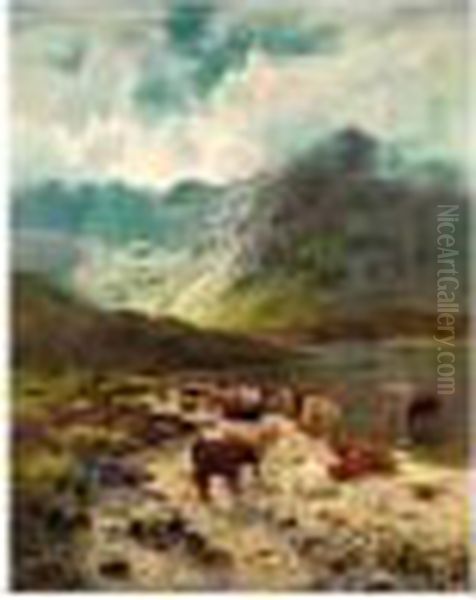 A Rest, By A Ross-shire Loch Oil Painting by Louis Bosworth Hurt