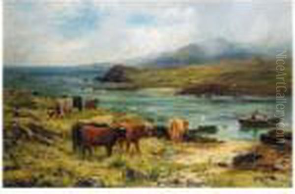 North Sound In Noss, Shetland Oil Painting by Louis Bosworth Hurt