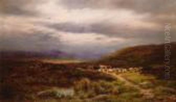 North Derbyshire Moorland Oil Painting by Louis Bosworth Hurt