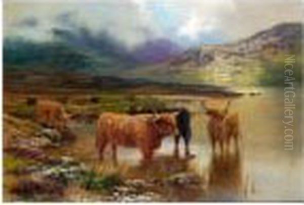 In The Highlands Oil Painting by Louis Bosworth Hurt