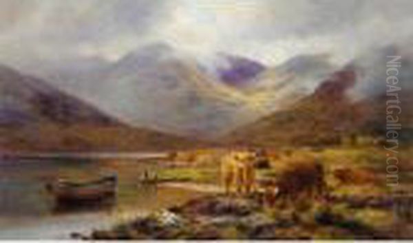 A Glen In Ardgour Oil Painting by Louis Bosworth Hurt