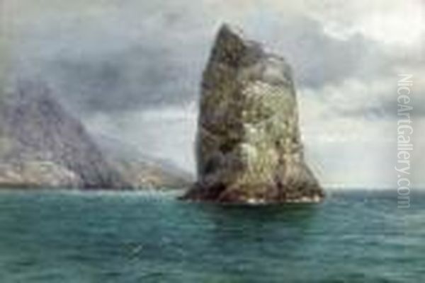 The Gannet Stack, St. Kilda Oil Painting by Louis Bosworth Hurt