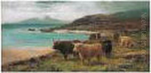 The Sands Of Morar Oil Painting by Louis Bosworth Hurt