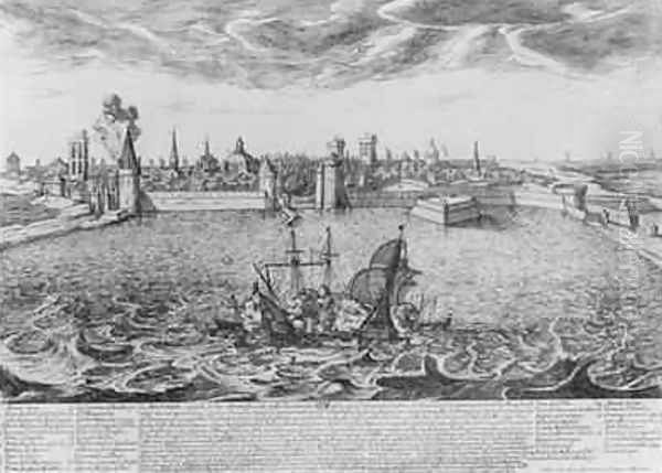 View of La Rochelle by Pierre Jean Mariette