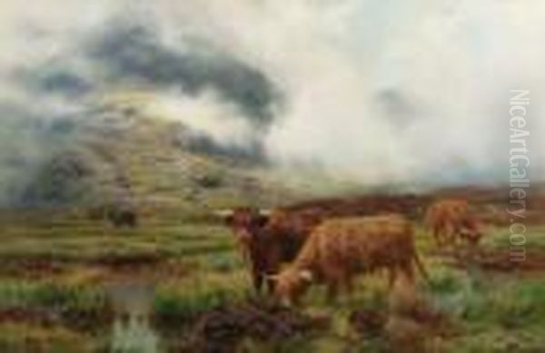 Mists In The Morning Oil Painting by Louis Bosworth Hurt