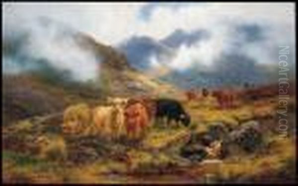 The Hills Of Glencoe Oil Painting by Louis Bosworth Hurt