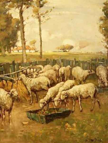 The Sheep Fold Oil Painting by William McBride