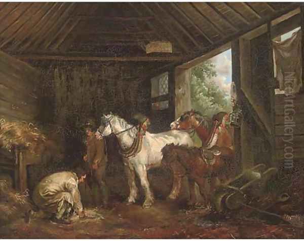 In the stable 3 Oil Painting by George Morland