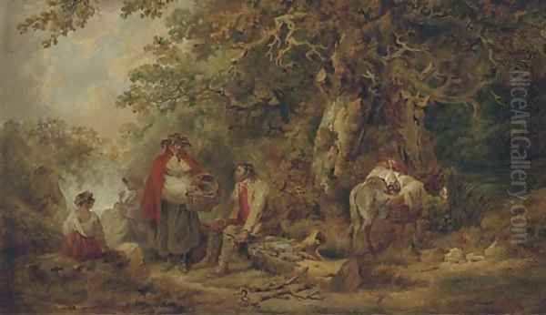 The gypsy encampment 2 Oil Painting by George Morland