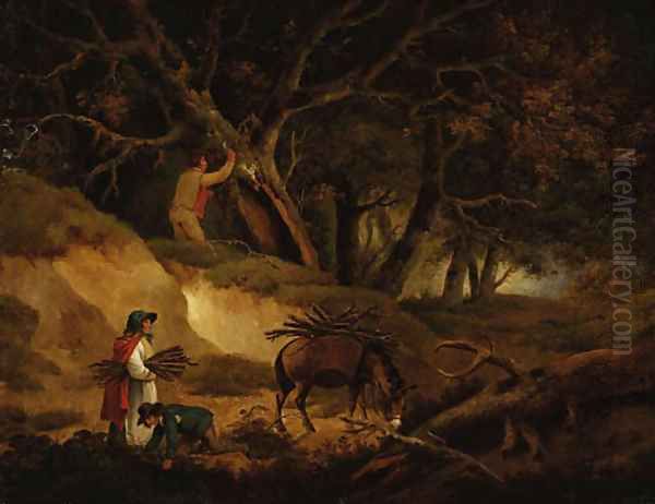 Gathering faggots Oil Painting by George Morland