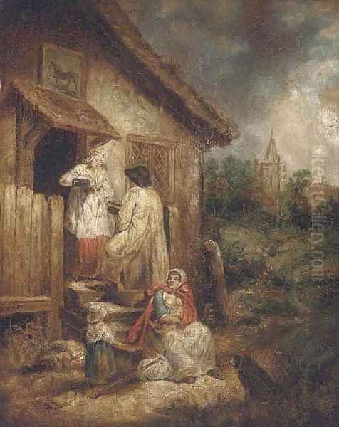 A charitable offering Oil Painting by George Morland