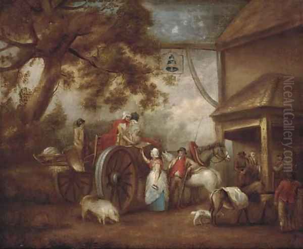 Preparing for the journey Oil Painting by George Morland