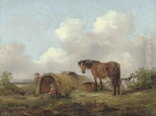 The gypsy encampment Oil Painting by George Morland