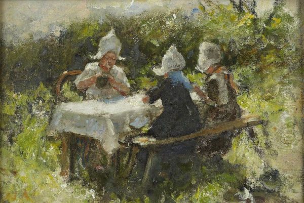 The Dutch Tea-party Oil Painting by Robert Gemmell Hutchison