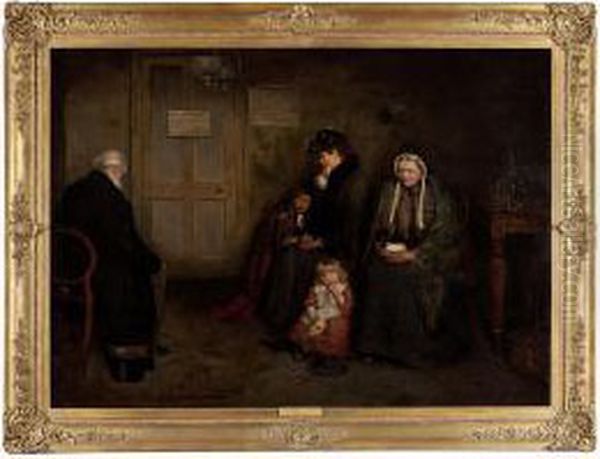 Awaiting The Verdict Oil Painting by Robert Gemmell Hutchison