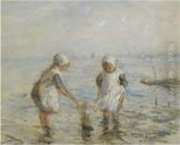 The Toy Boat Oil Painting by Robert Gemmell Hutchison