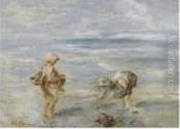 In The Shallows Oil Painting by Robert Gemmell Hutchison