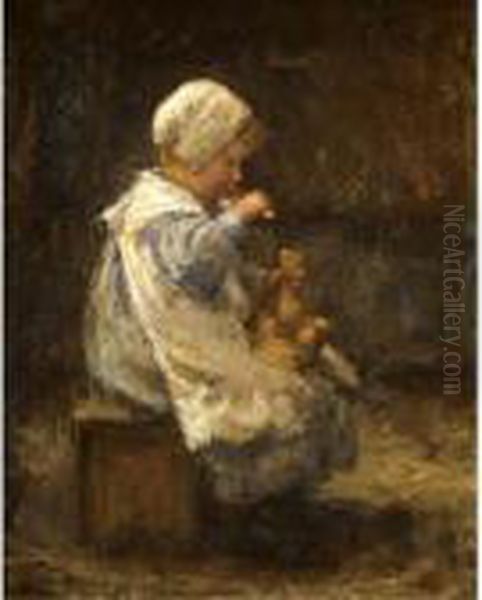 A Bowl Of Porridge Oil Painting by Robert Gemmell Hutchison