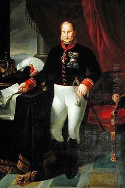 Portrait of Francesco I 1777-1830 King of the Two Sicilies 1826 Oil Painting by Giuseppe Martorelli