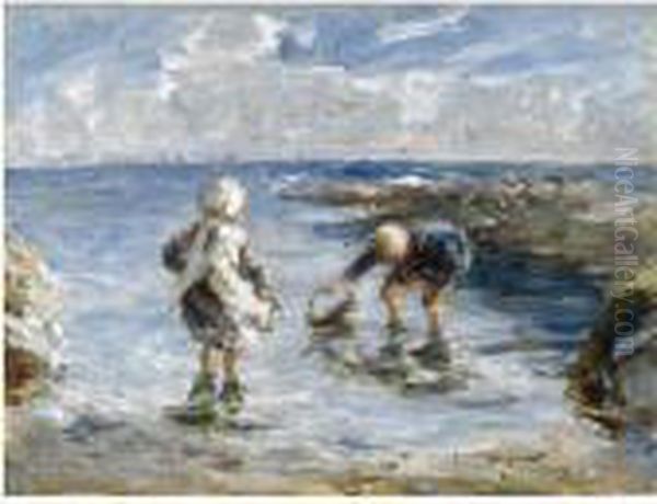 The Creel Washers Oil Painting by Robert Gemmell Hutchison