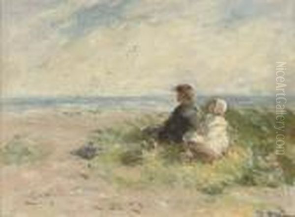 On The Bents Oil Painting by Robert Gemmell Hutchison