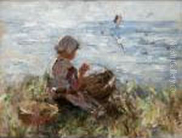 A Summer's Day Oil Painting by Robert Gemmell Hutchison