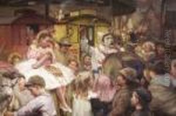 The Village Carnival Oil Painting by Robert Gemmell Hutchison