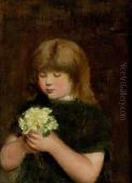 The Posy Oil Painting by Robert Gemmell Hutchison